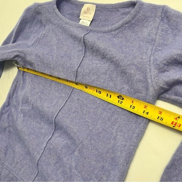 Made in Italy Merino Wool Cashmere Tunic Sweater Periwinkle | Women's Medium - Picture 7 of 8